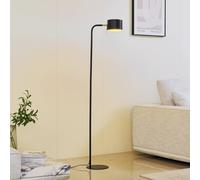 Lindby Kaida floor lamp, black, metal