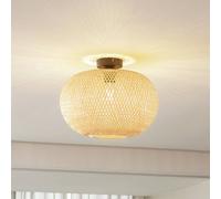 Lindby Kessia ceiling light, natural bamboo, Ø 40 cm
