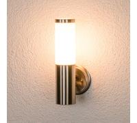 Lindby Kristof outdoor wall light, stainless steel, 33 cm high, E27