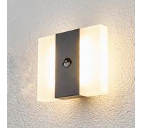 Lindby Kumi LED sensor outdoor wall light, graphite, IP44