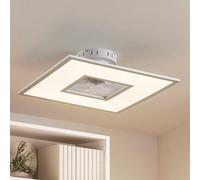 Lindby LED ceiling fan Romea, angular, DC, quiet, 60 cm