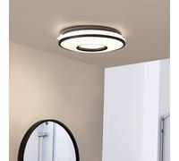 Lindby LED ceiling lamp Furgo, silver/white, plastic, IP44