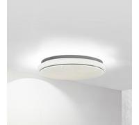 Lindby LED ceiling lamp Glamo, Ø 39 cm, chrome, white, IP44