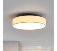Lindby LED ceiling lamp Saira, Ø 30 cm, white, textile