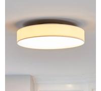 Lindby LED ceiling lamp Saira, Ø 40 cm, white, textile