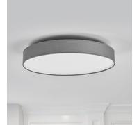Lindby LED ceiling lamp Saira, Ø 50 cm, grey, textile