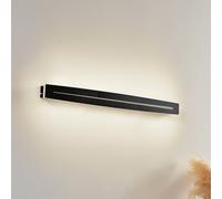 Lindby LED ceiling light Benario, black, aluminium, 80 cm