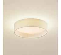 Lindby LED ceiling light Eilif, fabric, white, Ø 40 cm, CCT