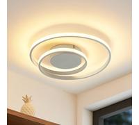 Lindby LED ceiling light Emisua, white, CCT, dimmable