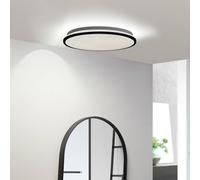 Lindby LED ceiling light Glane, Ø 38 cm, black/white, IP44