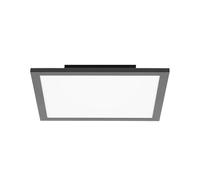 Lindby LED Ceiling Light 'Lamin' with Remote Control (Modern) in Black and White for Living Room/Dining Room (1 Light Source, 17.5W, 29.5cm x 29.5cm x 5cm)