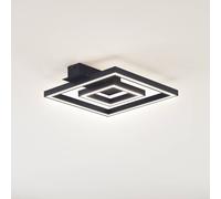 Lindby LED ceiling light Madamo, black, 30 cm, 3000K, aluminium
