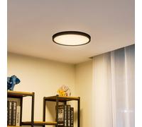 Lindby LED ceiling light Pravin, Ø 40 cm, CCT, black