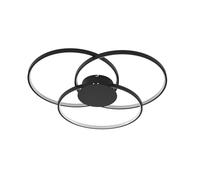 Lindby LED Ceiling Light Riley dimmable (Modern) in Black Made of Aluminium for e.g. Living Room & Dining (1 Light Source,) from Ceiling lamp,