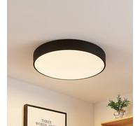 Lindby LED ceiling light Simera, Ø 50cm, black, metal