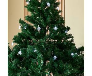 Lindby LED fairy lights Parrik, snowflakes, 620 cm, IP44