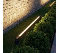 Lindby LED floor lamp Zavio, anthracite, ground spike, IP65