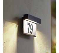 Lindby LED house number light Antal, anthracite, aluminium