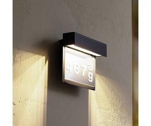 Lindby LED house number light Antal, anthracite, aluminium