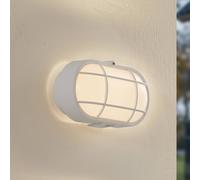 Lindby LED outdoor wall light Alisha, white, plastic, IP54