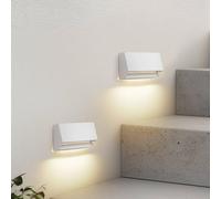 Lindby LED outdoor wall light Appeso, width 16 cm, set of 2