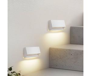 Lindby LED outdoor wall light Appeso, width 16 cm, set of 2