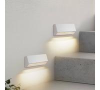 Lindby LED outdoor wall light Appeso, width 22 cm, set of 2