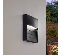 Lindby LED outdoor wall light Elissa, black, plastic, CCT
