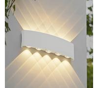 Lindby LED outdoor wall light Ithan, 5-bulb, white, 27 cm