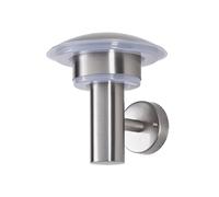Lindby LED Outdoor Wall Light Lillie (Modern) in Silver Made of Stainless Steel (1 Light Source,) from wall lamp for Exterior/Interior Walls, House Terrace und Balcony