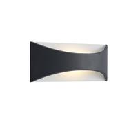 Lindby LED Outdoor Wall Light Mathea (Modern) in Black Made of Aluminium (1 Light Source,) from wall lamp for Exterior/Interior Walls, House Terrace und Balcony