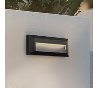 Lindby LED outdoor wall light Peker, black, set of 2, PC