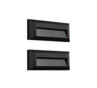 Lindby LED Outdoor Wall Light Peker (Modern) in Black (1 Light Source,) from wall lamp for Exterior/Interior Walls, House Terrace und Balcony