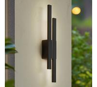 Lindby LED outdoor wall light Sakari, black, aluminium, height 59 cm