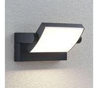 Lindby LED outdoor wall light Sherin, rotatable, grey, aluminium