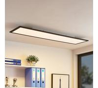 Lindby LED panel Nelios, 120 x 30 cm, 4000K, black, metal