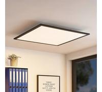 Lindby LED panel Nelios, 62 x 62 cm, 4,000K, black, metal