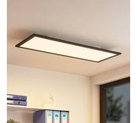 Lindby LED panel Nelios, 80 x 30 cm, 4,000K, black, metal