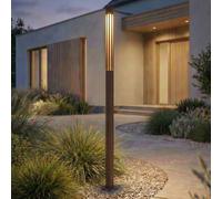 Lindby LED path light Fjorya, height 90 cm, brown, IP65