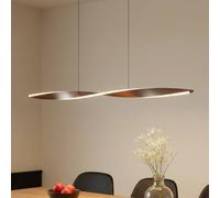 Lindby LED pendant light Jaren, black/brown, 100 cm, CCT