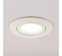 Lindby LED recessed spotlight Andrej, round, cream white