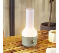 Lindby LED rechargeable outdoor table lamp Isaline, green, dimmable