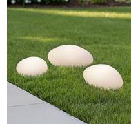 Lindby LED solar decorative light Liedra, set of 3, RGBW, dimmable
