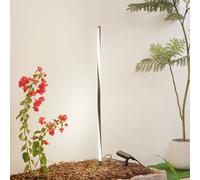 Lindby LED solar light Sabriel, straight, black, aluminium, 3000K