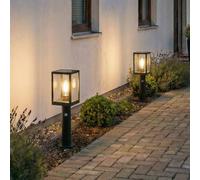 Lindby LED solar path light Relto, sensor, ground spike, 50 cm
