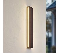 Lindby LED solar wall light Laarni, dimmable, IP54, black