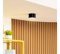 Lindby LED spotlight Nivoria, 11 x 7 cm, black, metal