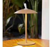 Lindby LED table lamp Kanani, brown, dimmable