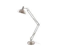 Lindby floor lamp Leia, silver, metal, 180cm, rotatable, E27