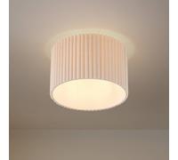 Lindby Libbie ceiling light, Ø 45 cm, linen, cream-coloured